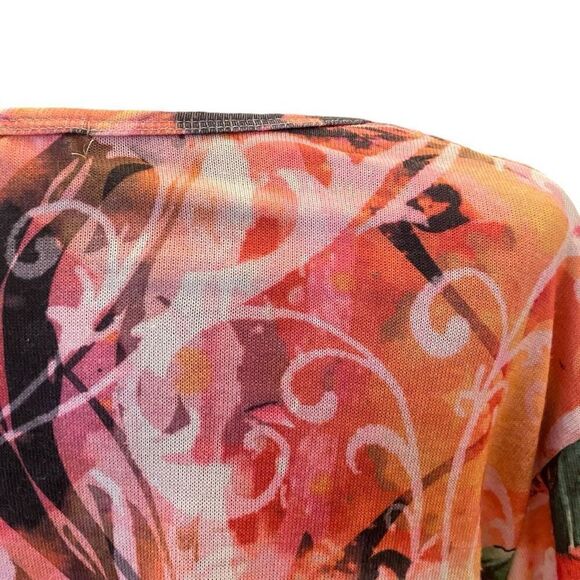 Indigo Soul Floral Boho Handkerchief Hem Tunic – Size 2XL - Picture 8 of 12